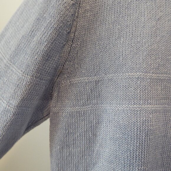 Kinross Wave Blue Linen Crewneck Sweater XS 100% Linen - Picture 5 of 7